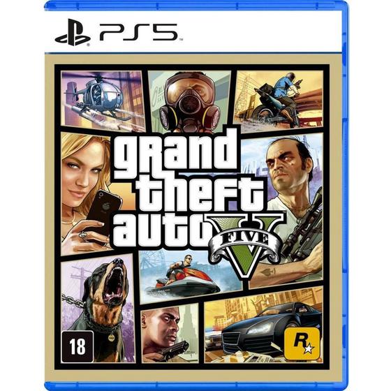 Imagem de GTA 5 PS5 Grand Theft Auto V Playstation 5 Mídia Física Rockstars