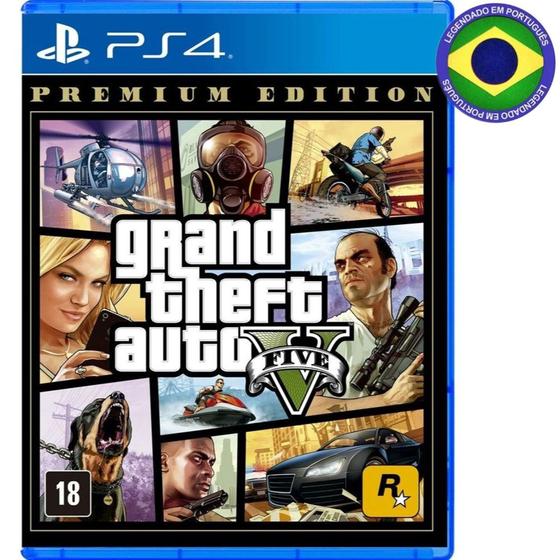 Imagem de Gta V 5 Grand Theft Auto V Premium PS4 Mídia Física Legendado em Português BR