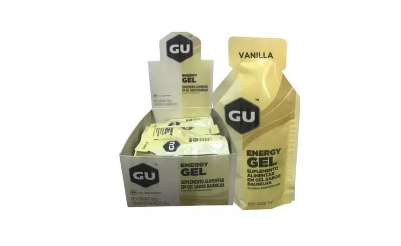 Imagem de GU Gel Baunilha 80mg cafeína caixa 24 sachês - GU Energy