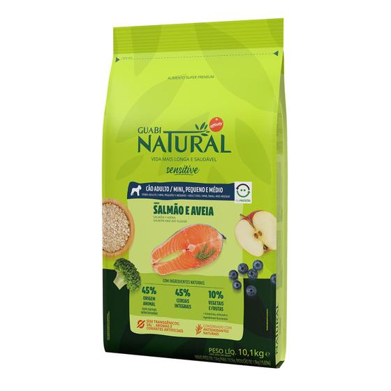 Guabi Natural Cão Mini Pequeno Médio Salmão E Aveia 10,1Kg é boa?