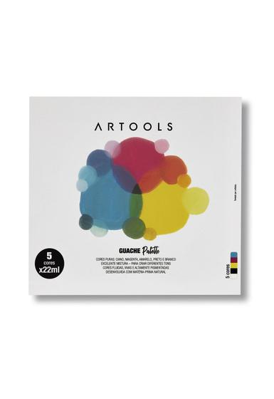 Imagem de Guache Bisnaga Palette 22ML - 5 cores - Artools