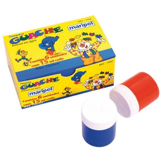 Imagem de Guache tempera 15ml 06 cores maripel