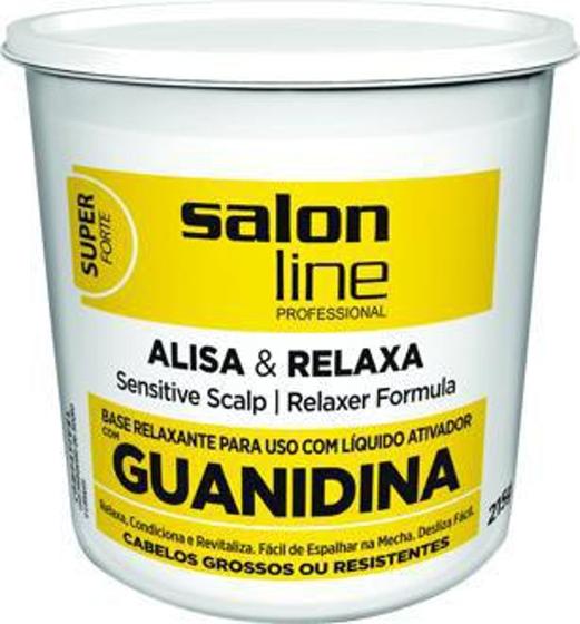 Imagem de Guanidina Creme Alisante e Relaxante de Cabelo Salon Line Super Amarelo 215g