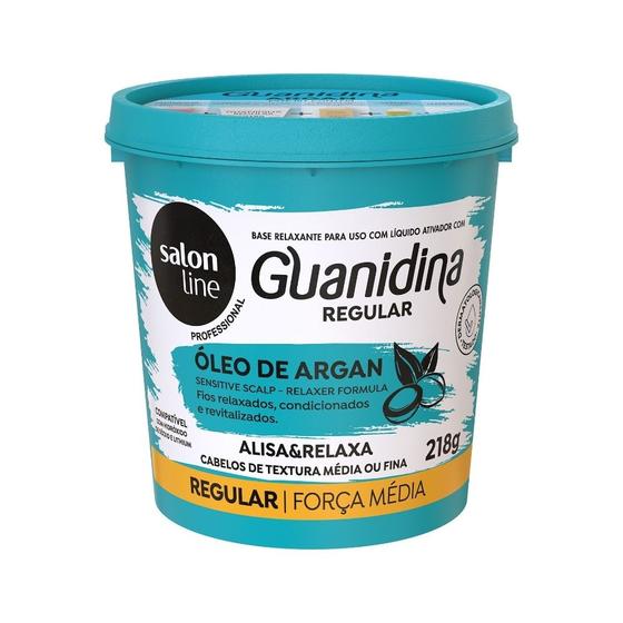 Imagem de Guanidina Salon Line Regular Oleo de Argan  Alisa e Relaxa