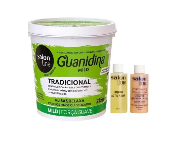 Imagem de Guanidina Tradicional Mild Alisa e Relaxa Salon Line 215gr