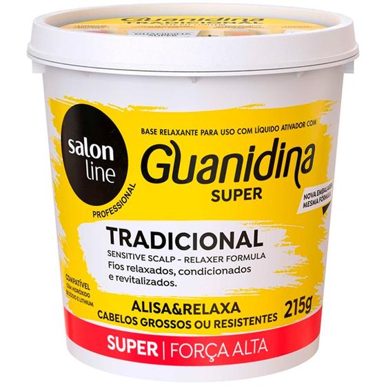Imagem de Guanidina Tradicional Super Forte Alisa e Relaxa Salon Line 215gr