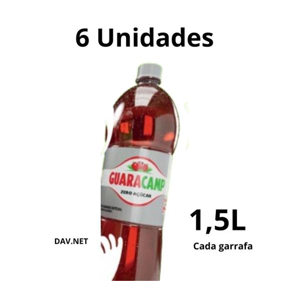 Imagem de Guaracamp Zero Açúcar 1,5 L Garrafa Pronto Para Beber 6und