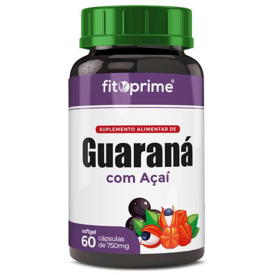 Imagem de Guaraná Com Açai 60 Cápsulas 750Mg Fitoprime