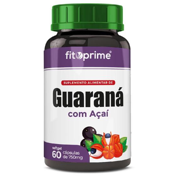 Imagem de Guaraná Com Açai 60 Cápsulas 750mg Fitoprime