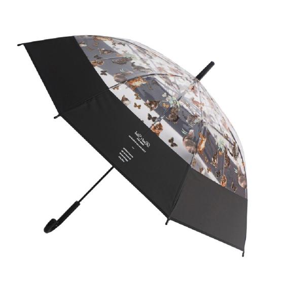 Imagem de Guarda Chuva Automático Reforçado Transparente de Borboleta