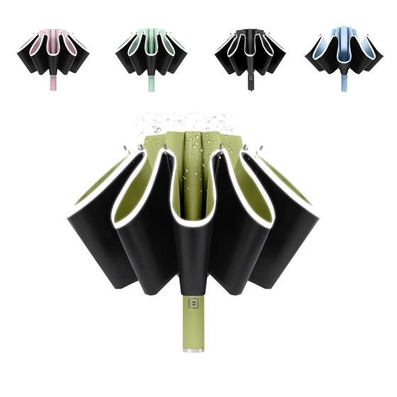 Imagem de Guarda-chuva BAODINI Compacto com Proteção UV UPF 50+ e à Prova de Vento