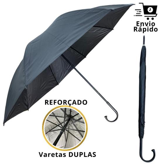 Imagem de Guarda Chuva Bengala Grande Preto Resistente