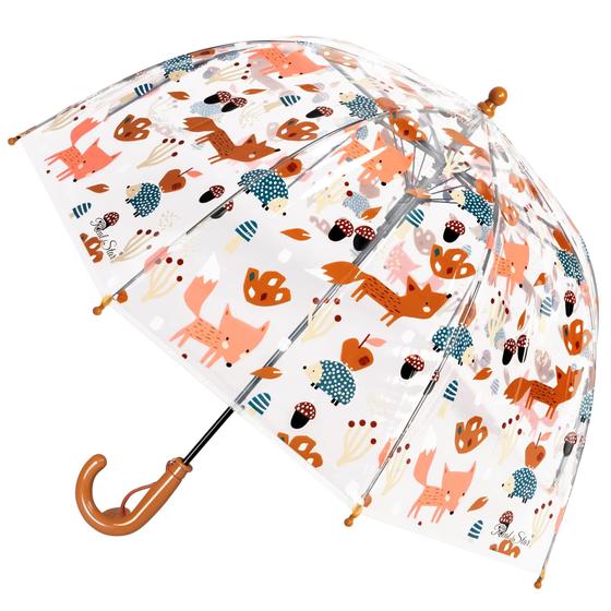 Imagem de Guarda-chuva Cybyq-Family Kids Clear Dome Bubble Fox-Orange