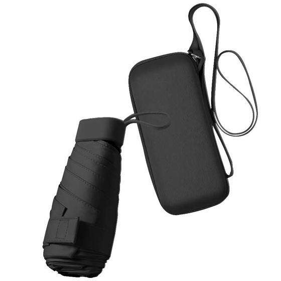 Imagem de Guarda-chuva de Bolso Mini UV ESUFEIR - Com Estojo Preto