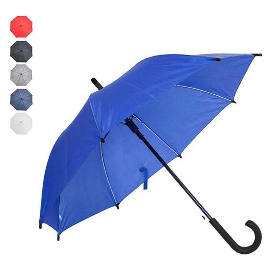 Imagem de Guarda chuva de poliester automatico portaria colors 8 varetas cabo curvo 102cm de ø