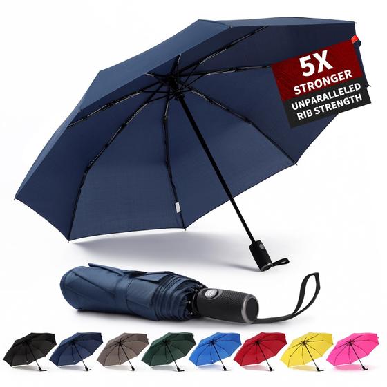 Imagem de Guarda-chuva de Viagem Anntrue - À Prova de Vento, Abertura e Fechamento Automáticos