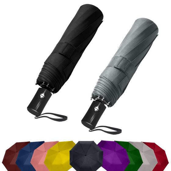 Imagem de Guarda-Chuva de Viagem SIEPASA - Abertura e Fechamento Automáticos à Prova de Vento (Pacote com 2)