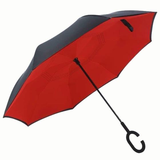 Guarda chuva grande invertido Sombrinha Tecido Duplo fecha o contrario Menor preço em Guarda chuva grande invertido Sombrinha Tecido Duplo fecha o contrario