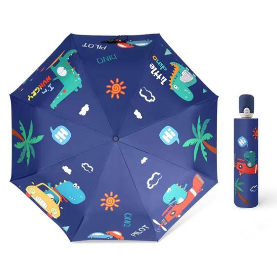 Imagem de Guarda-chuva Hannstar Kids dobrável à prova de vento anti-UV com refletor