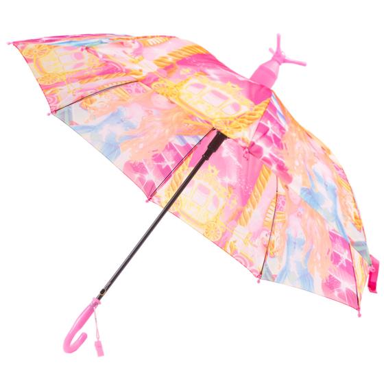 Imagem de Guarda Chuva Infantil Automático Menina Com Apito e Copinho