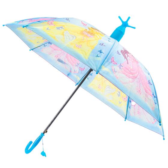 Imagem de Guarda Chuva Infantil Automático Menina Com Apito e Copinho