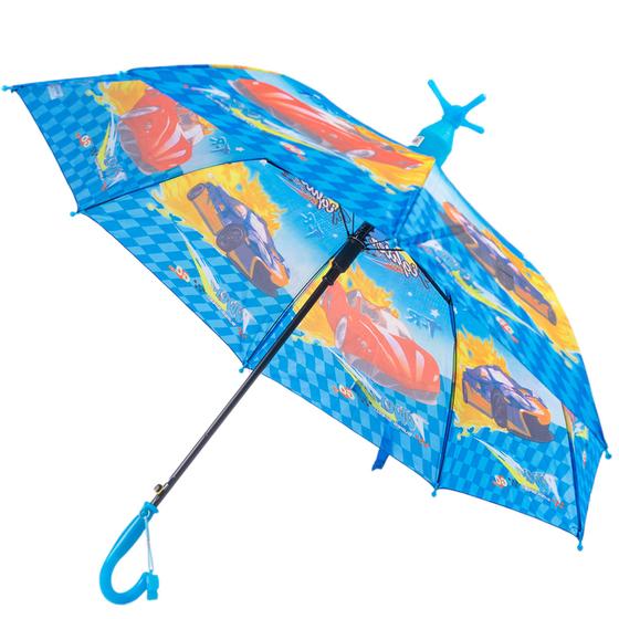 Imagem de Guarda Chuva Infantil Automático Menino Com Apito e Copinho