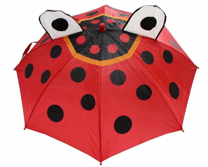 Guarda chuva Infantil Sombrinha Joaninha com Apito Menor preço em Guarda chuva Infantil Sombrinha Joaninha com Apito