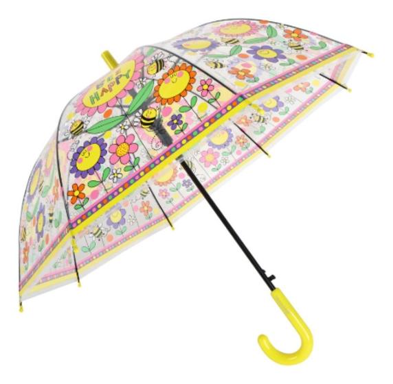 Imagem de Guarda-chuva Infantil Transparente Abelha Fazzoletti 