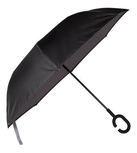 Imagem de Guarda Chuva Invertido Reforçado Tecido Duplo Cinza Mor