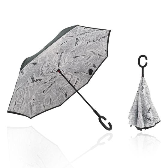 Imagem de Guarda Chuva Invertido Reforçado Tecido Duplo  Invertido Estampado