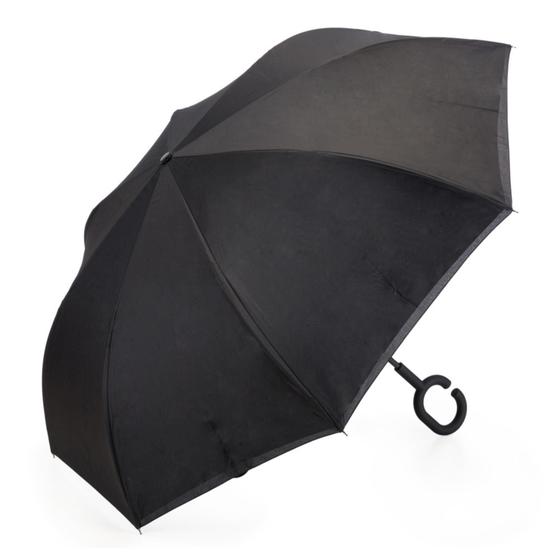 Guarda Chuva Invertido Tecido Duplo Impermeável Reforçado - Preto Menor preço em Guarda Chuva Invertido Tecido Duplo Impermeável Reforçado - Preto