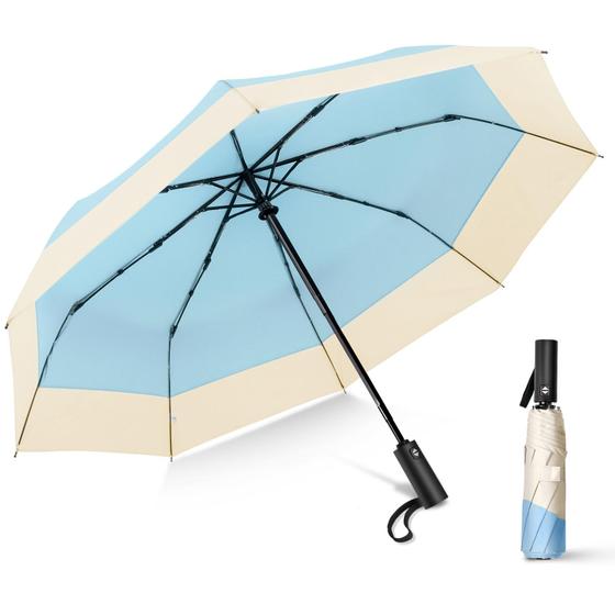 Imagem de Guarda-chuva LEAGERA Compact Small Travel Arc 116 cm azul claro