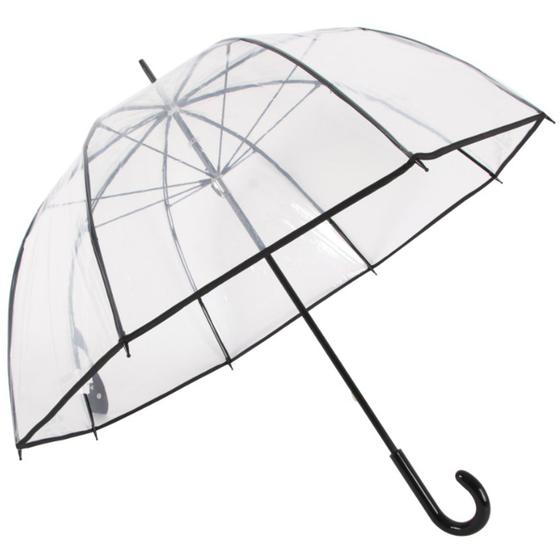Imagem de Guarda Chuva Longo Com Cabo Curvo Sombrinha Transparente Fazzoletti