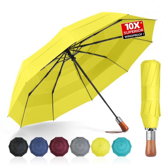 Imagem de Guarda-chuva MasterUmbrella Triple Canopy à prova de vento de 46 polegadas