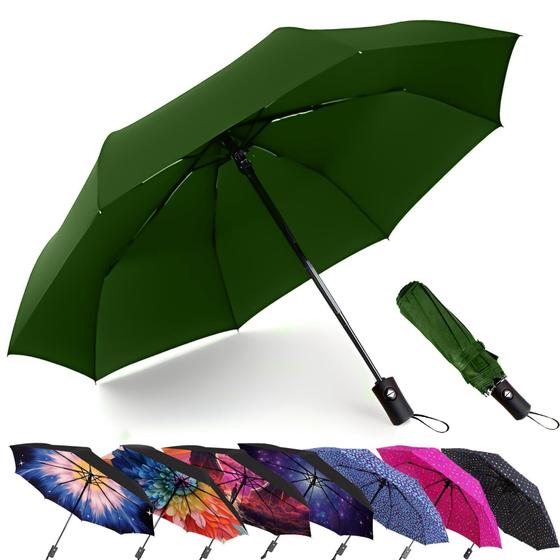 Imagem de Guarda-chuva MRTLLOA Compact Windproof Travel 42/49 polegadas verde