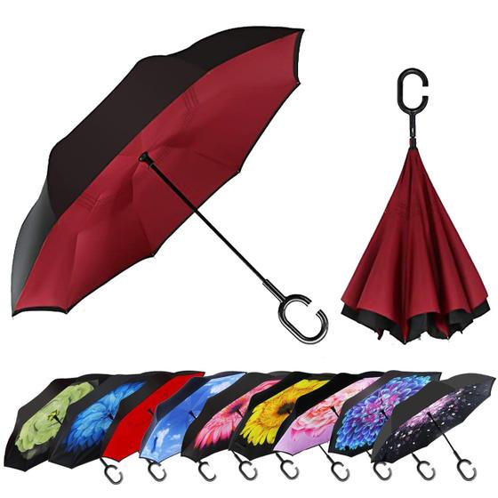 Imagem de Guarda-Chuva MRTLLOA Invertido Oversize - À Prova de Vento (125cm)