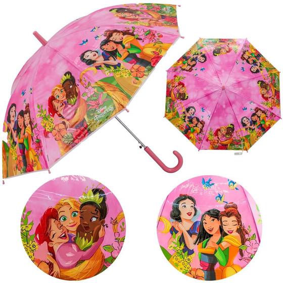 Imagem de Guarda Chuva Princesas Infantil Feminino Sombrinha Disney - Brizzi