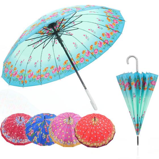 Imagem de Guarda chuva Reforçado Automático Portaria 16 Hastes Estampado Decoração de Eventos Decoração de Ambientes e Vitrines Designer Moderno