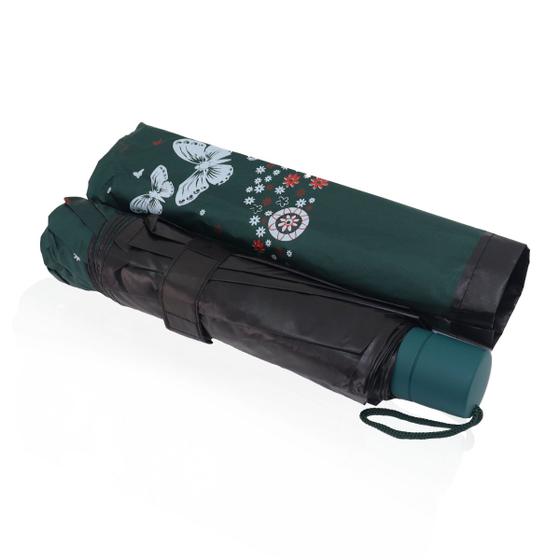 Imagem de Guarda chuva Reforçado com Proteção Solar Grande Amplitude Tecido Resistente Cabe na Bolsa Abertura Manual - BORBOLETA