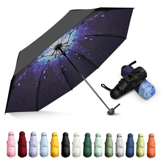 Imagem de Guarda-Chuva Trenovo Travel Mini Compacto Dobrável com Estojo - Estampa Starry Sky