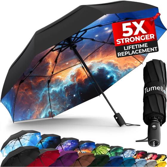 Imagem de Guarda-chuva TUMELLA Strongest Windproof Travel Compact de 42 polegadas