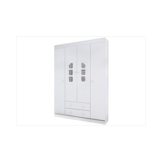 Guarda Roupa 04 Portas Livia Branco - Phoenix Menor preço em Guarda Roupa 04 Portas Livia Branco - Phoenix
