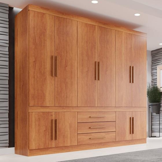 Imagem de Guarda-roupa 10 Portas 3 Gavetas Parma Premium