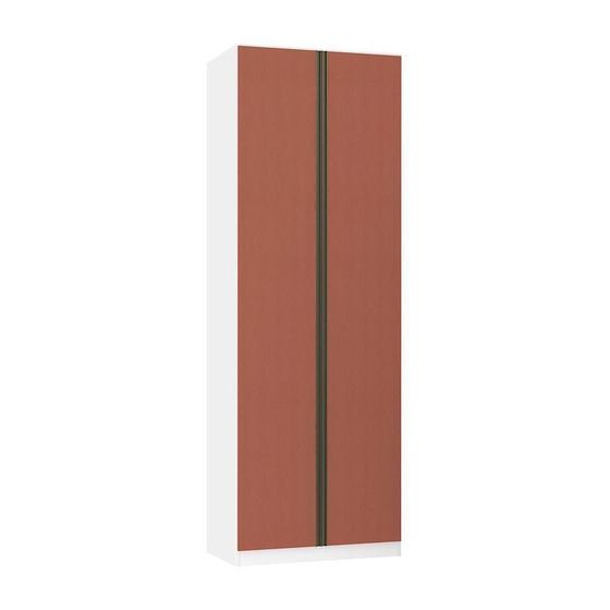 Imagem de Guarda Roupa 2 Portas 2 Cabideiros 80cm Branco Com Gaia