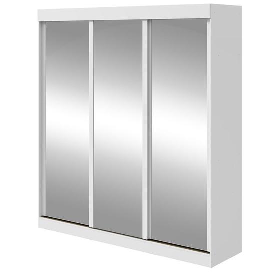 Imagem de Guarda Roupa 3 Portas Saion Plus Portas Super Glass e sem Pés Branco