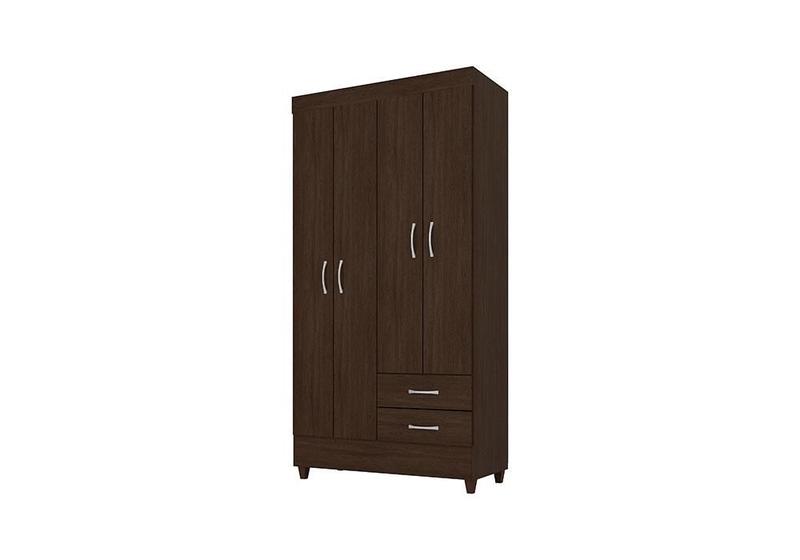 Guarda Roupa 4 Portas Astro Ebano Touch - Demóbile Menor preço em Guarda Roupa 4 Portas Astro Ebano Touch - Demóbile