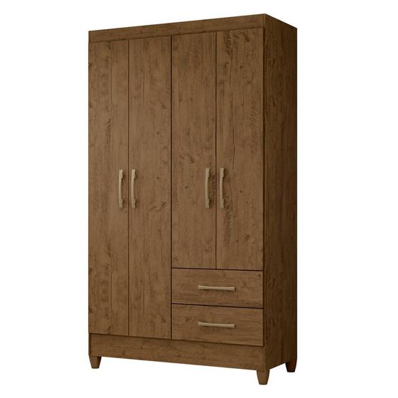 Imagem de Guarda Roupa 4 Portas Chile Castanho Wood 952331 Moval