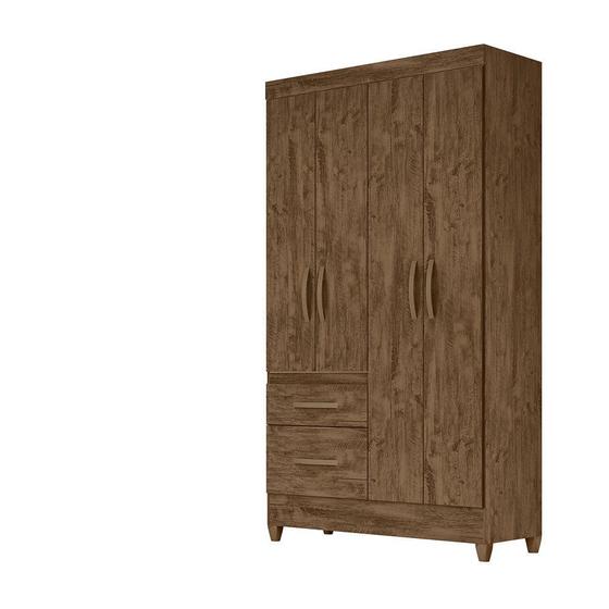 Imagem de Guarda Roupa 4 Portas Madri Castanho Wood 852331 Moval