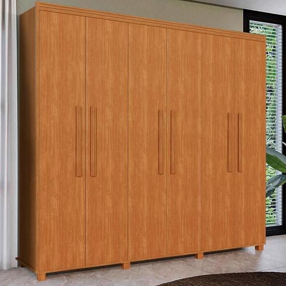 Imagem de Guarda Roupa 6 Portas 4 Gavetas Casal 100% MDF Nature Blor Shop Jm