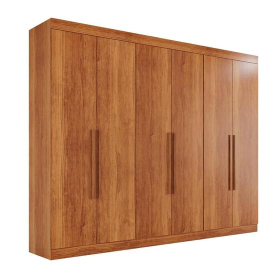 Imagem de Guarda Roupa 6 Portas 6 Gavetas MDF Cinamomo